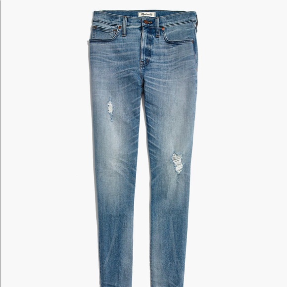 9” High-Rise Skinny Jeans: Destructed Hem edition - Picture 2 of 7